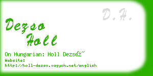 dezso holl business card